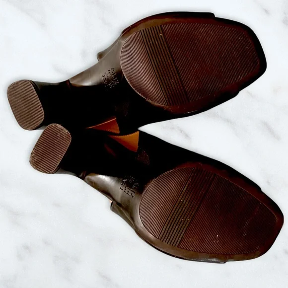 Naturalizer Women’s Black Platform Slingback Open Toe Ankle Strap 4 inch heel - Picture 4 of 6